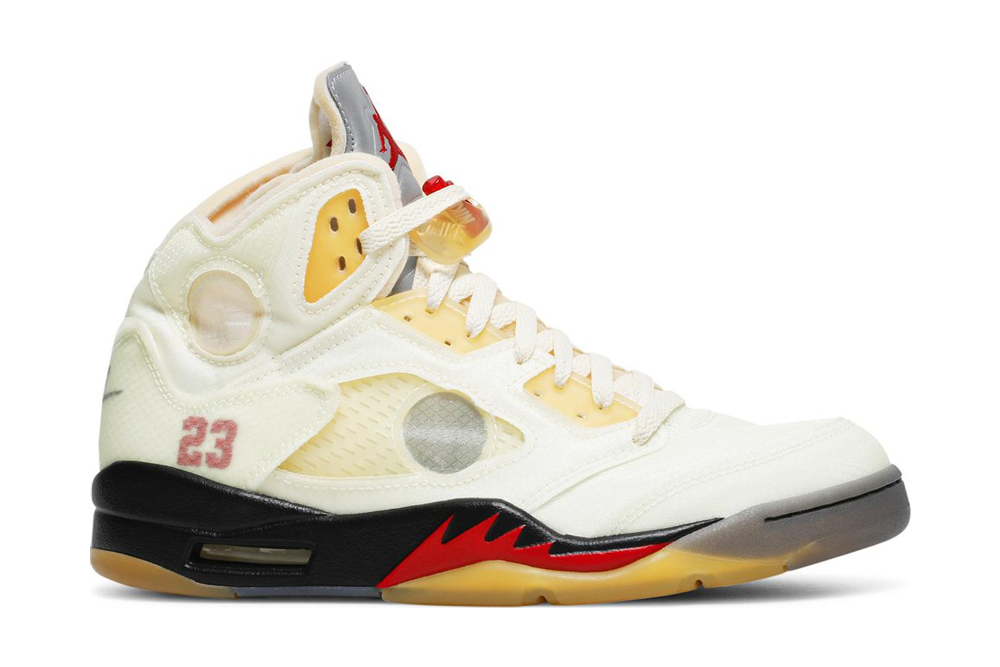 off-white x air jordan 5 sp ‘sail’ replica