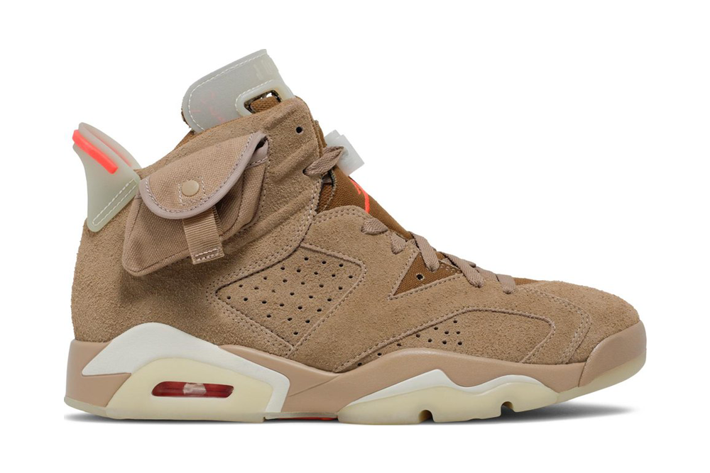travis scott x air jordan 6 retro ‘british khaki’ replica
