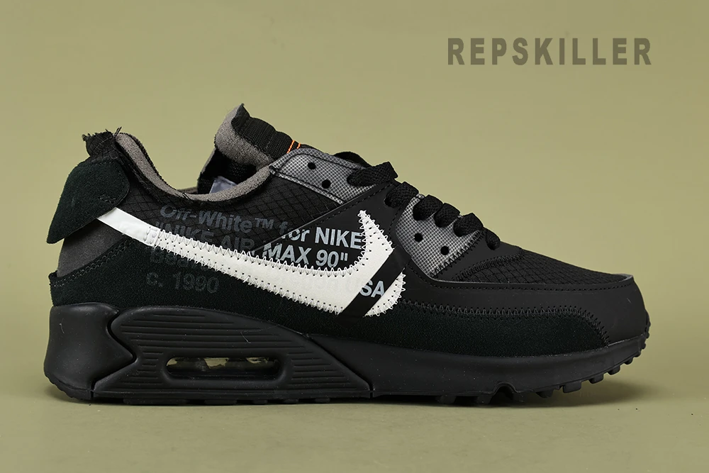 off-white x air max 90 ‘black’ replica