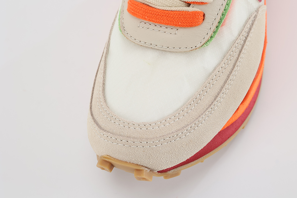 sacai x clot x nk ldwaffle ‘net orange blaze’ replica