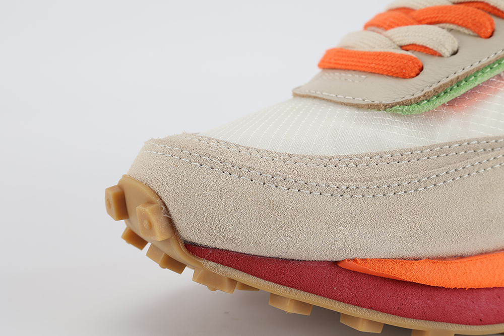 sacai x clot x nk ldwaffle ‘net orange blaze’ replica