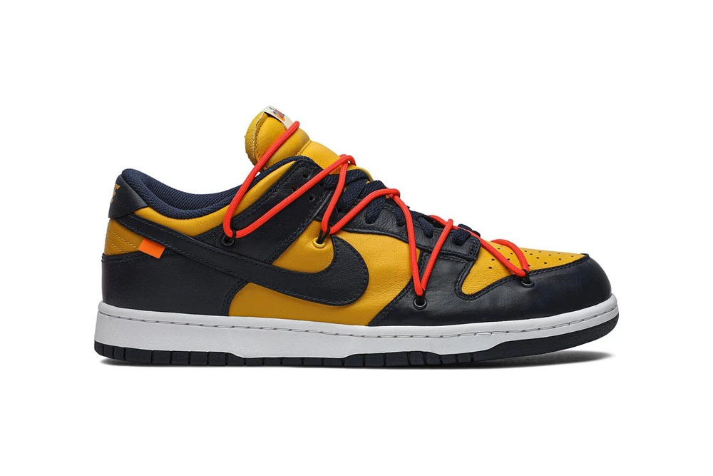 off-white x dunk low ‘university gold’ replica
