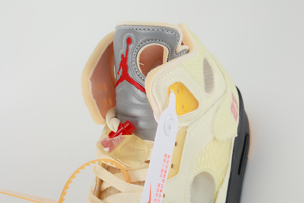 off-white x air jordan 5 sp ‘sail’ replica