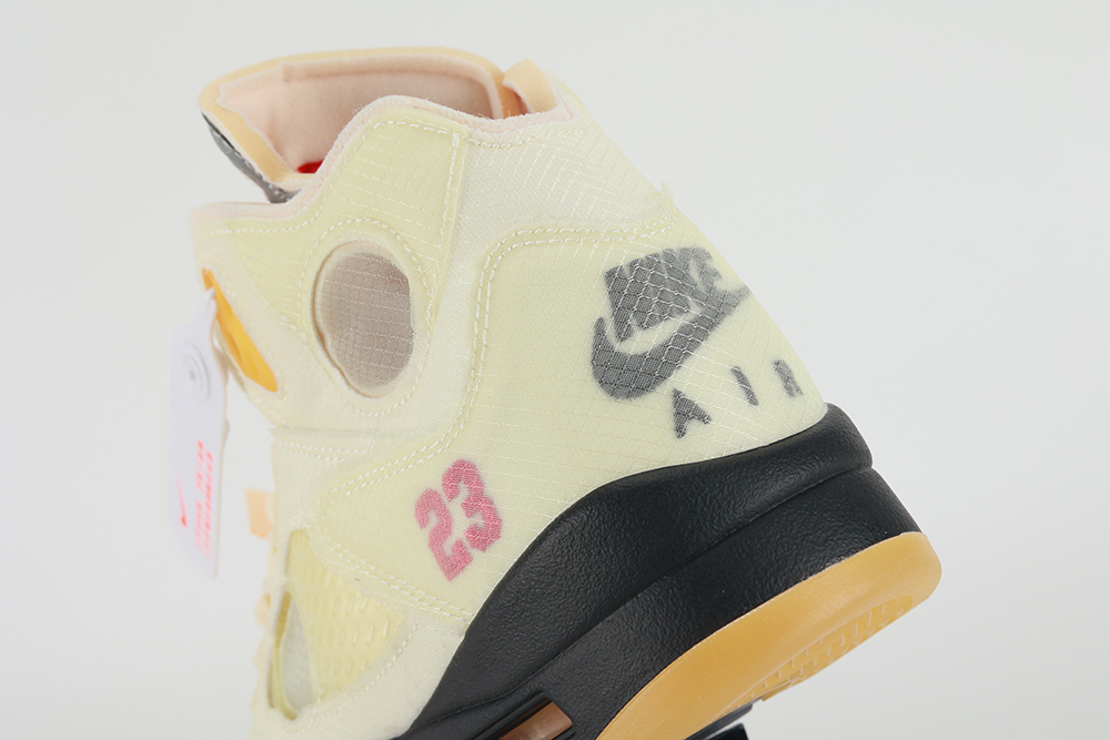 off-white x air jordan 5 sp ‘sail’ replica