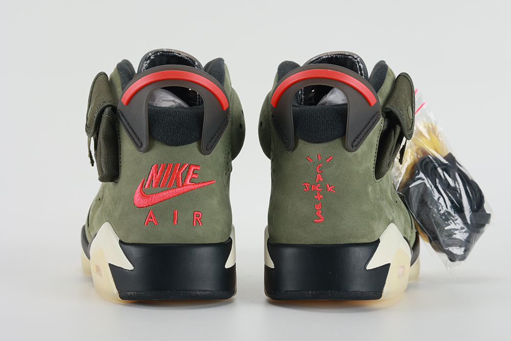 travis scott x air jordan 6 retro ‘olive’ replica