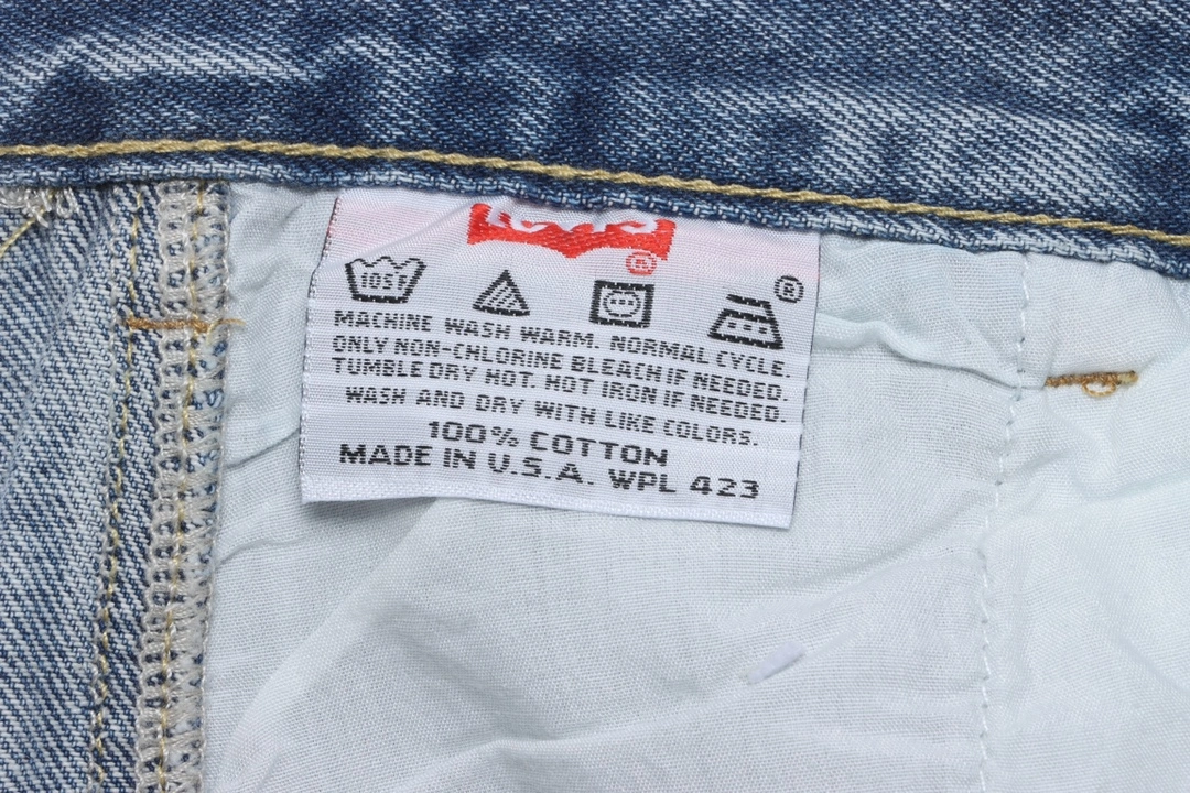 ink splicing collision denim pants