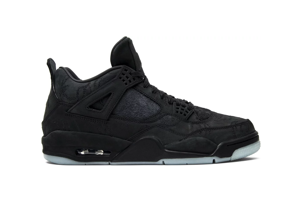 kaws x air jordan 4 retro ‘black’ replica