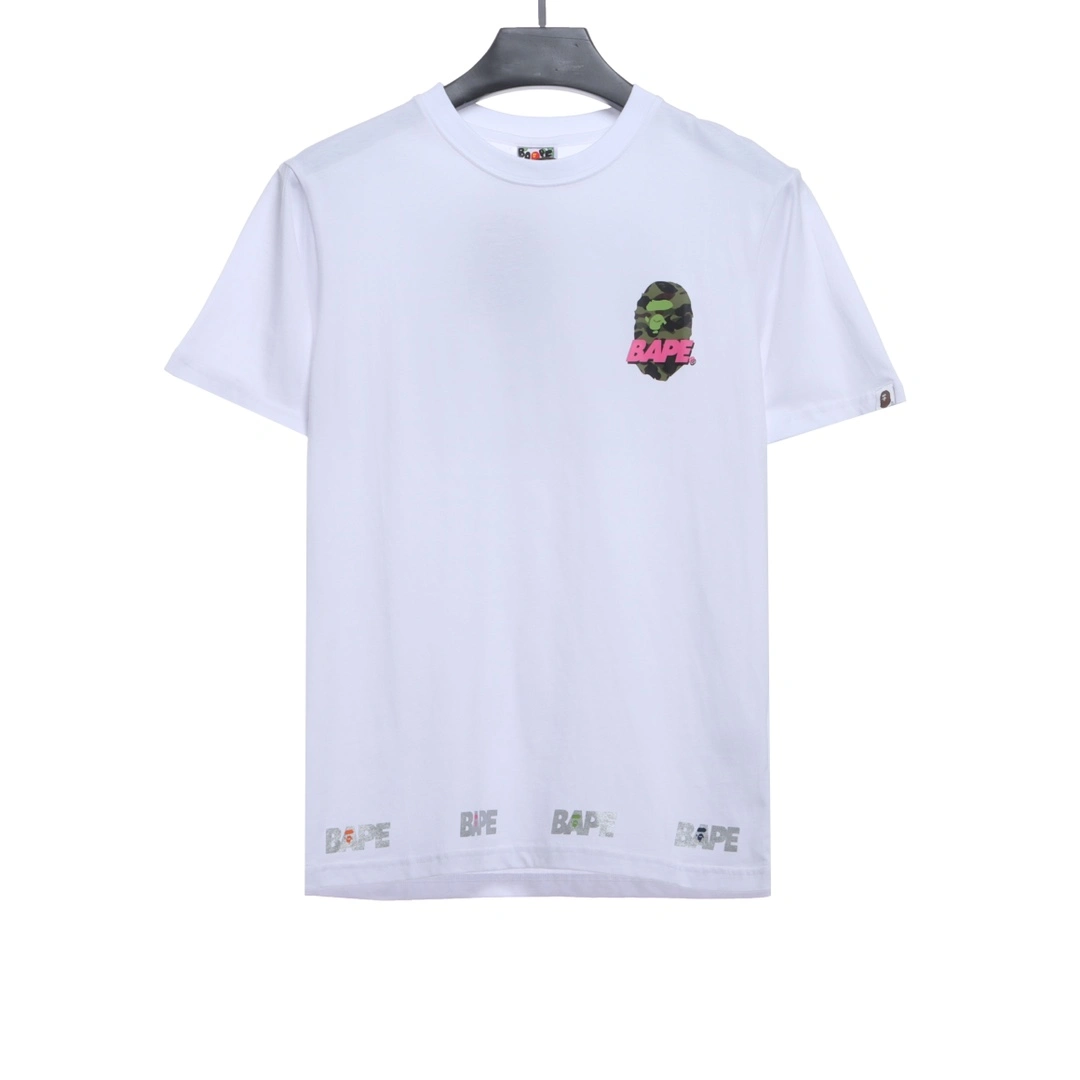 reflective letter print short sleeve