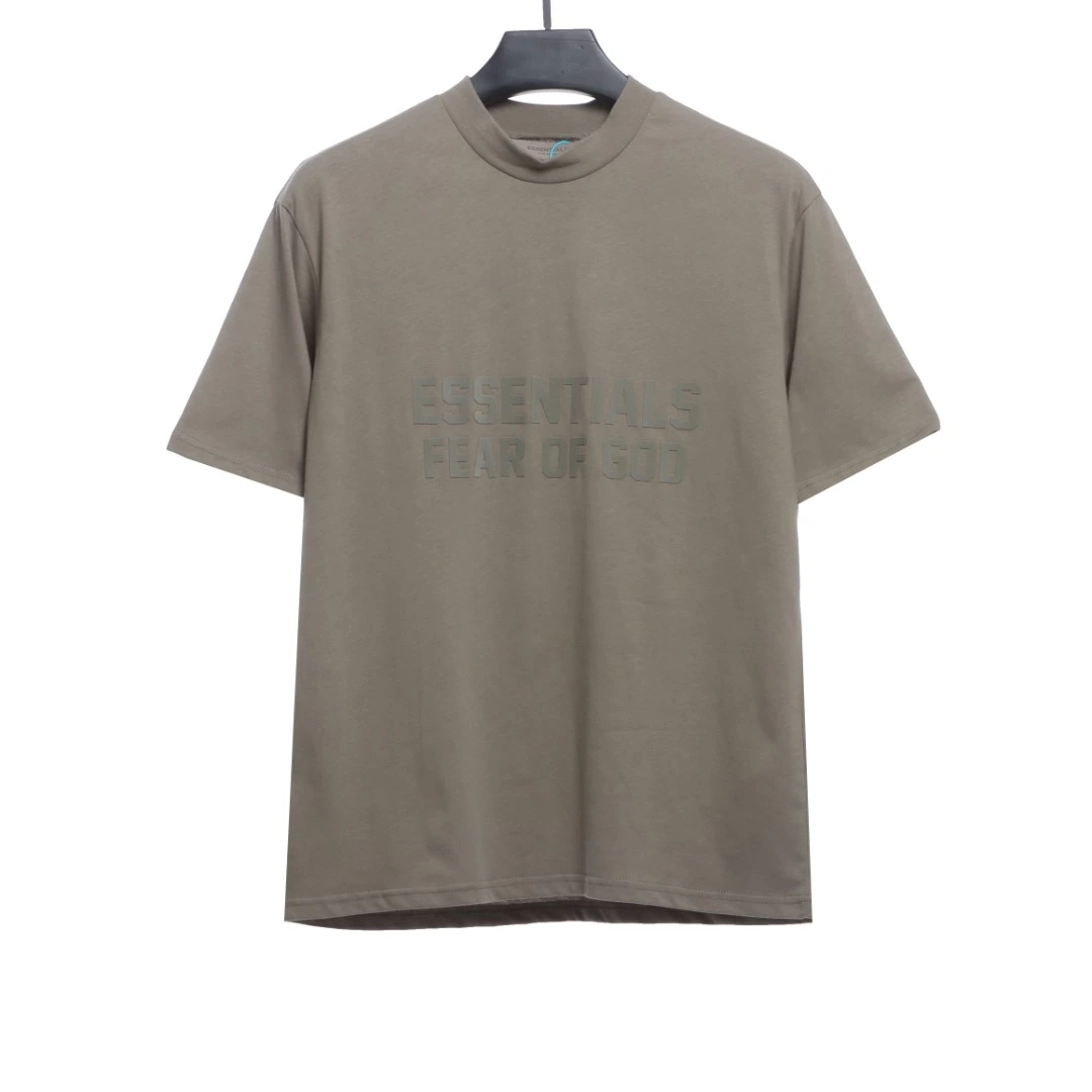 double line double row large letters flocked short sleeve