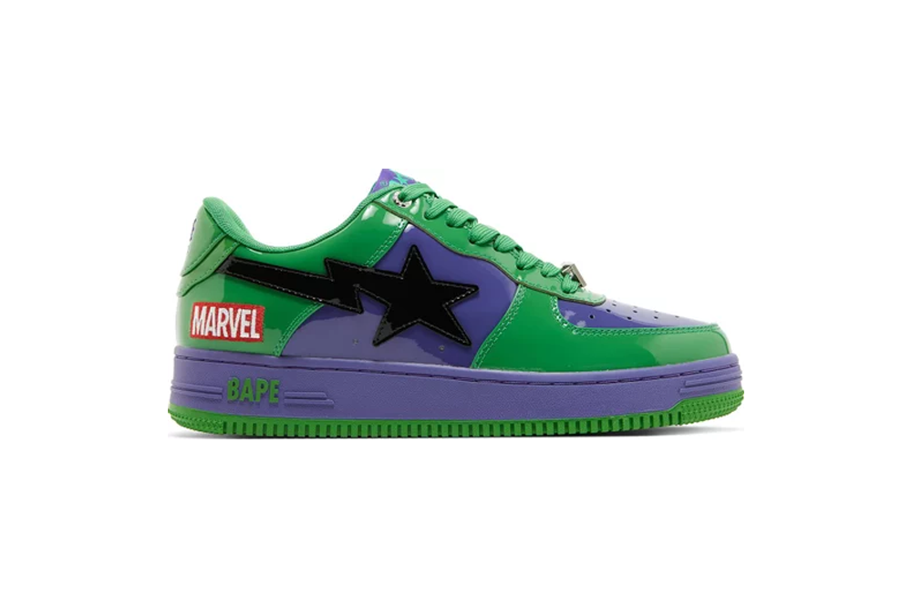 marvel x bapesta ‘hulk’ replica