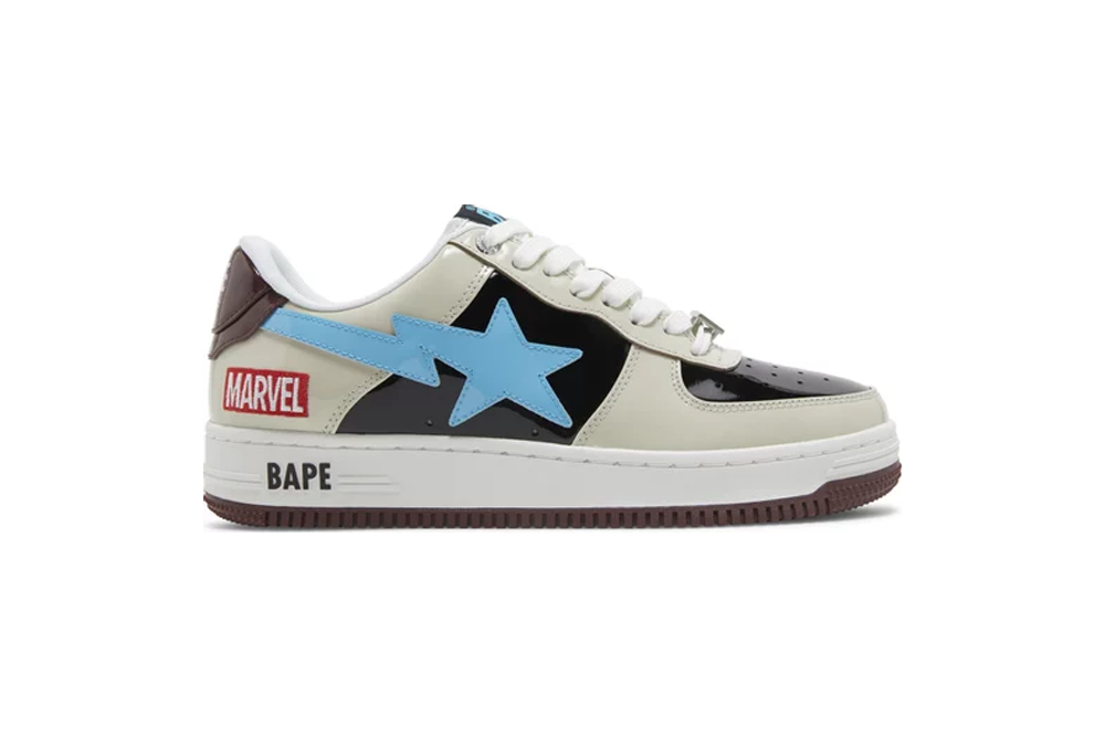 marvel x bapesta ‘rocket raccoon’ replica