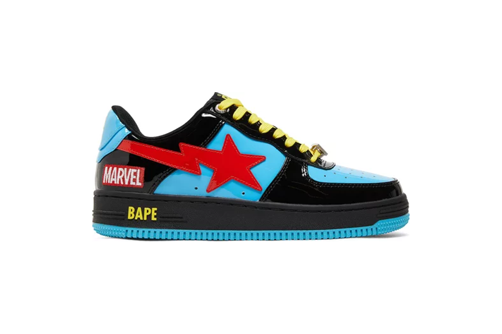 marvel x bapesta ‘black widow’ replica