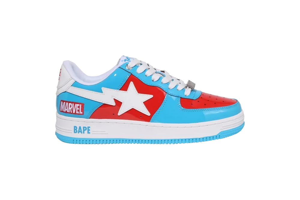 marvel x bapesta ‘captain america’ replica