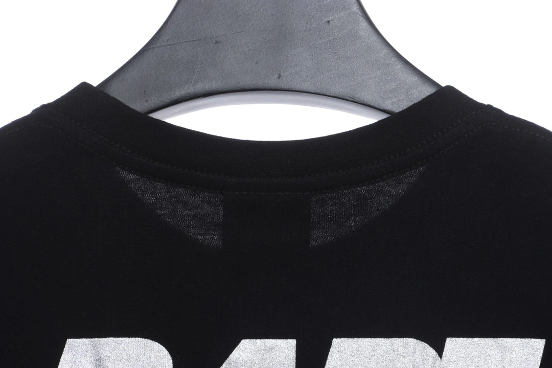 reflective letter print short sleeve