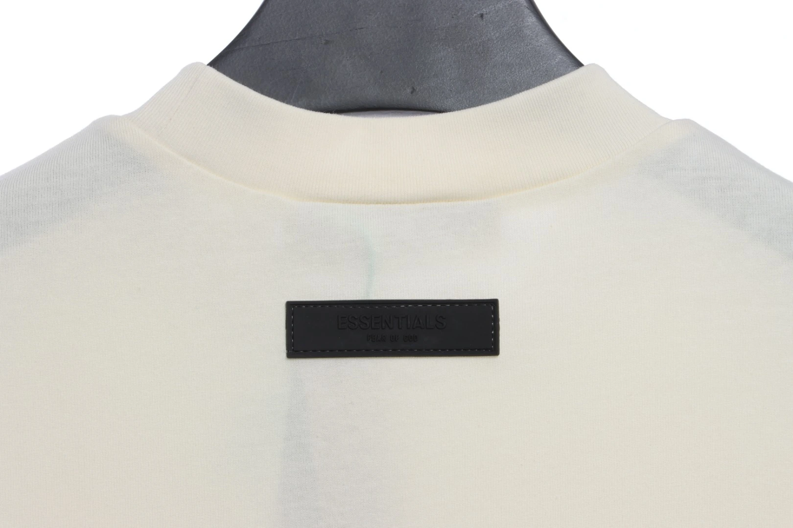 double line double row large letters flocked short sleeve