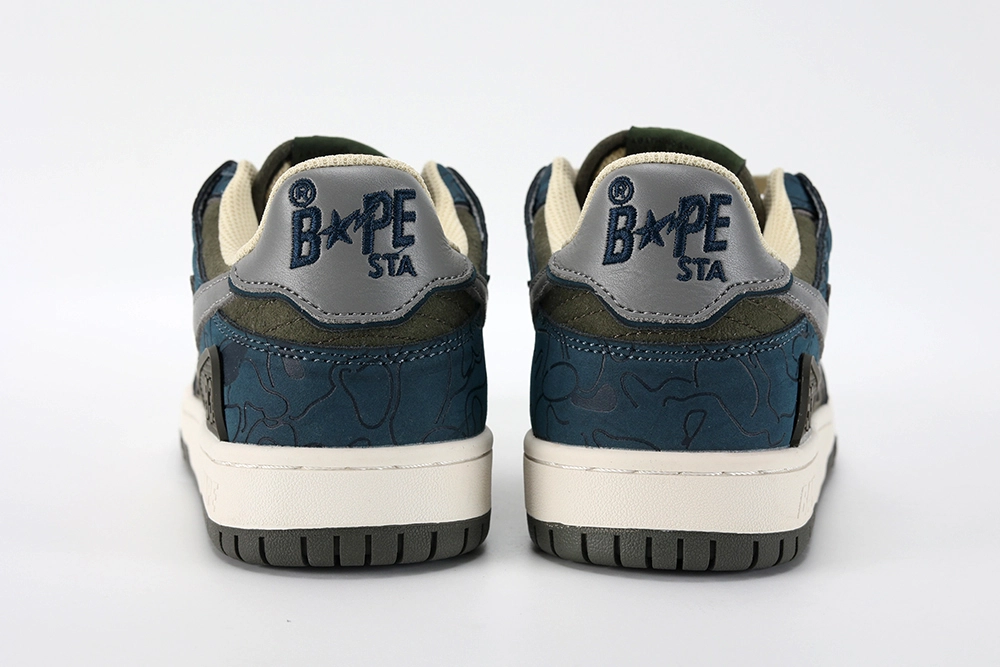 bape sk8 sta ‘army green dark blue’ replica