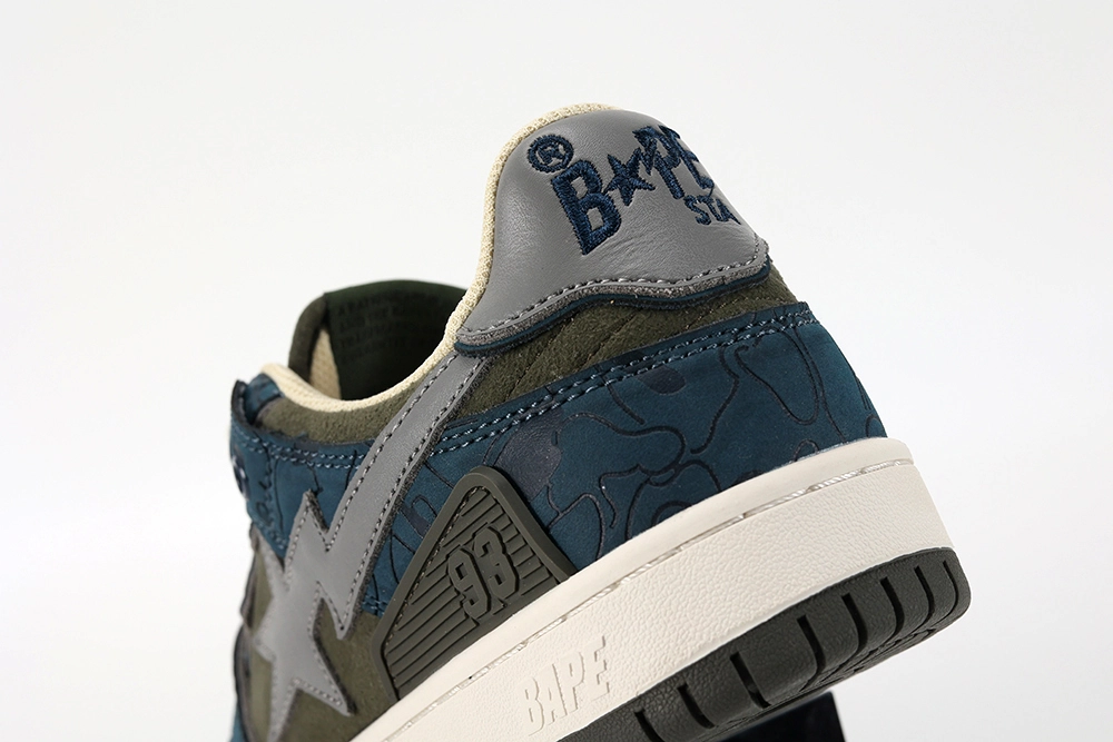 bape sk8 sta ‘army green dark blue’ replica