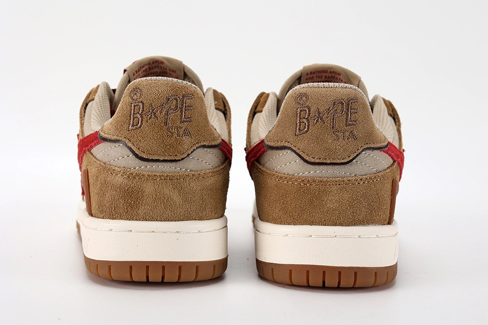 bape sk8 sta low ‘wheat red’ replica