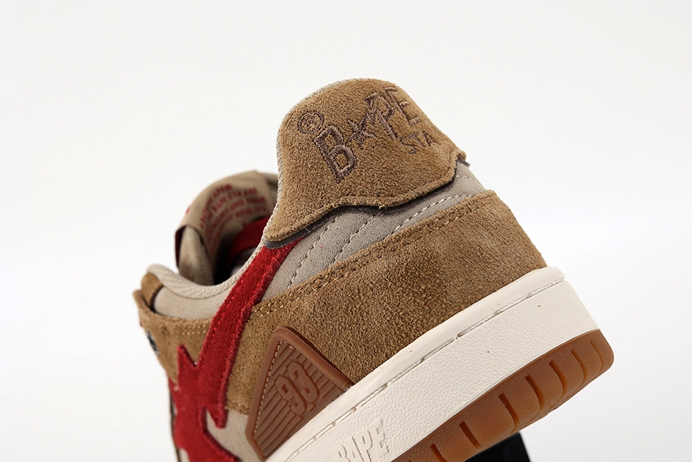 bape sk8 sta low ‘wheat red’ replica