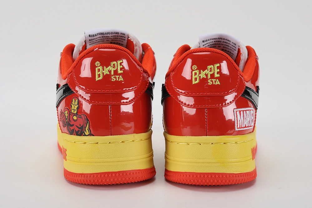 marvel x bapesta ‘iron man’ replica