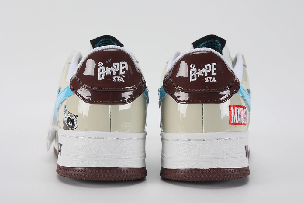 marvel x bapesta ‘rocket raccoon’ replica