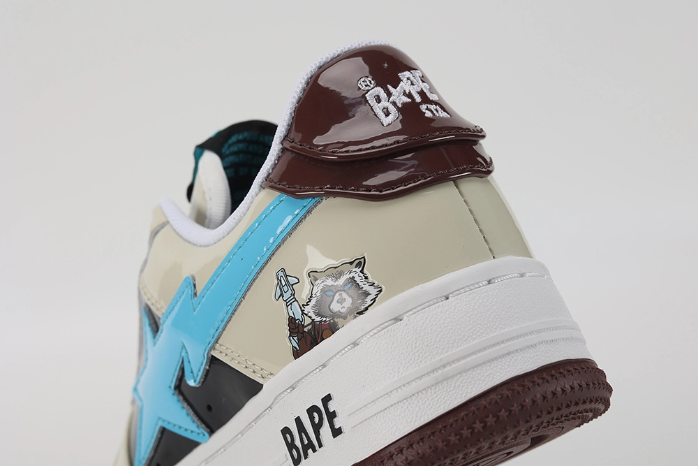 marvel x bapesta ‘rocket raccoon’ replica