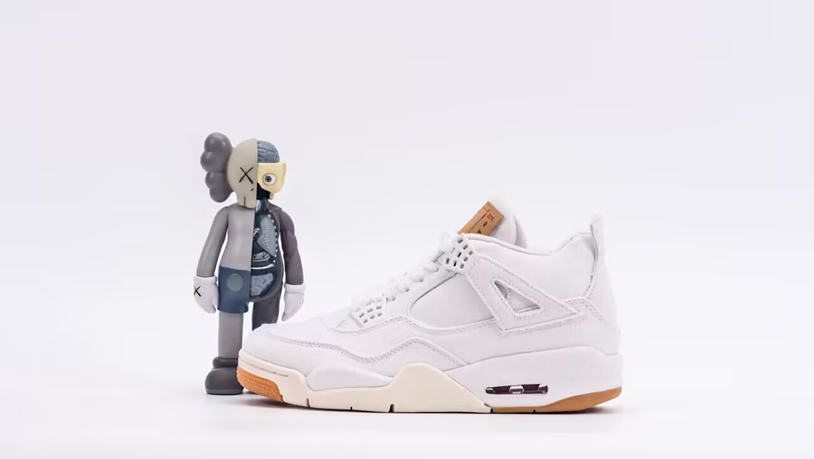 air jordan 4 levi’s white replica