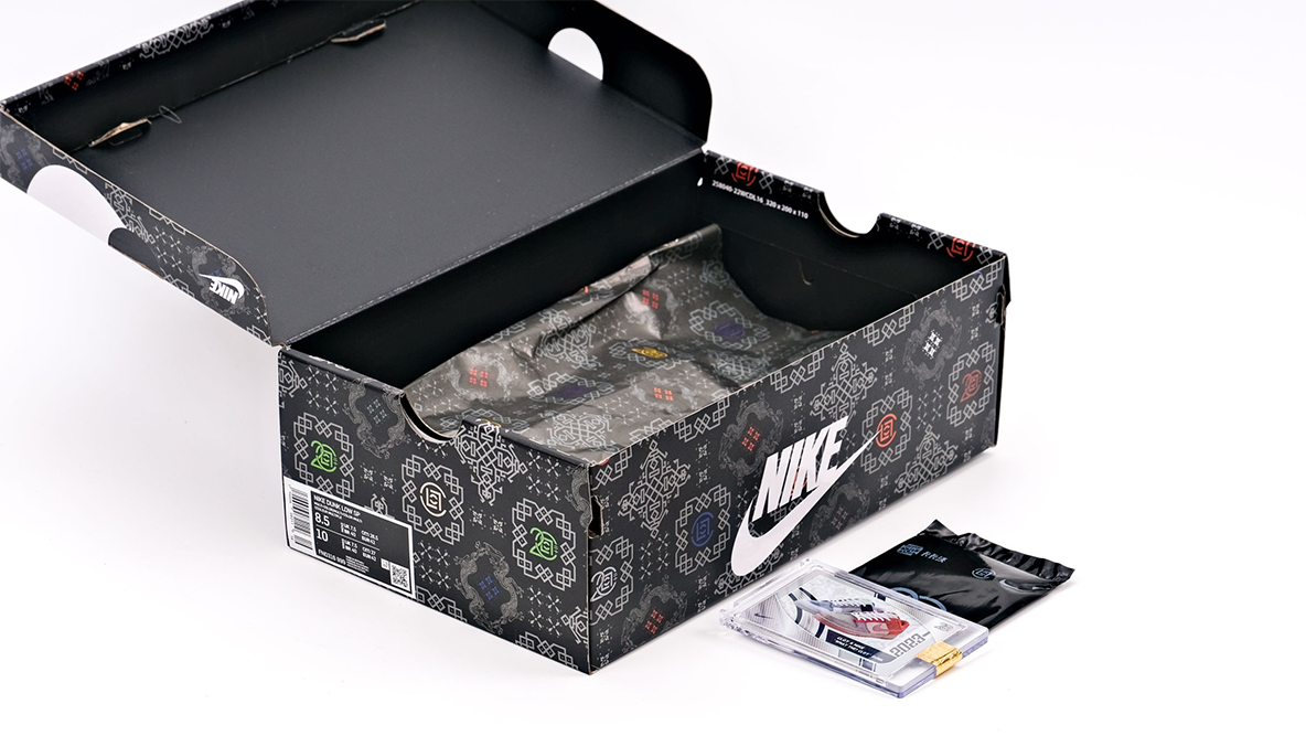 clot x dunk low sp ‘what the’ with trading card replica