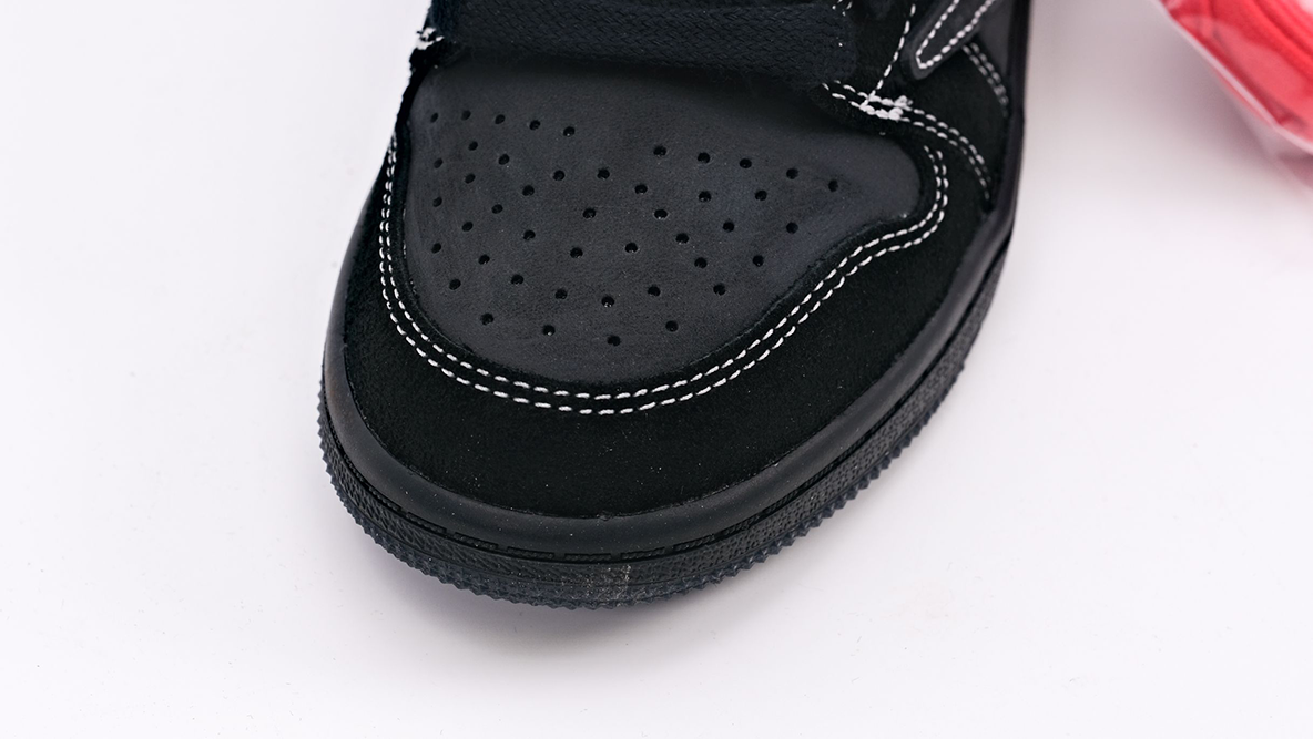 travis scott x air jordan 1 low og sp ps ‘black phantom’ (child) replica