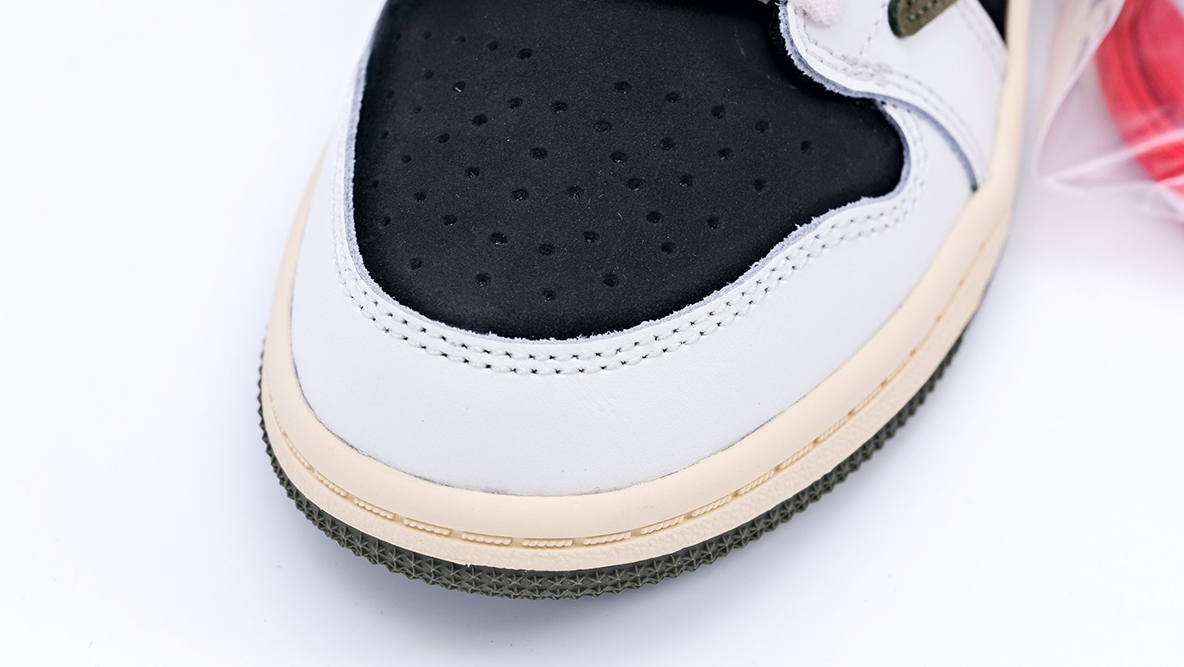 travis scott x air jordan 1 low og ps ‘olive’ (child) replica