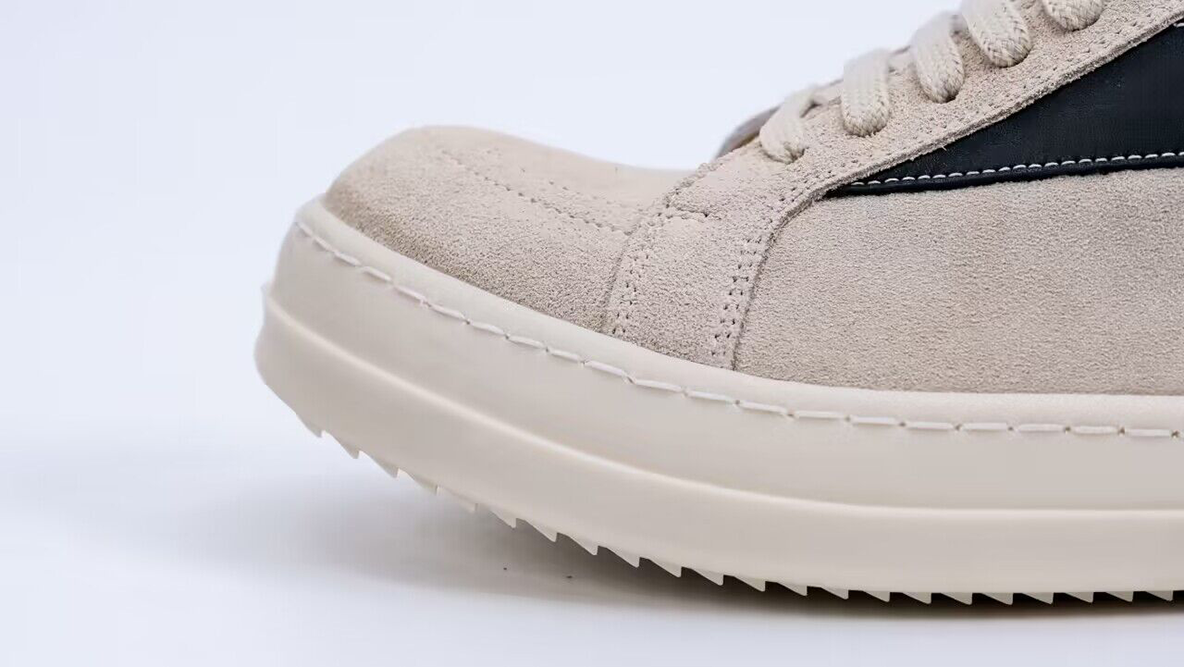 rick owens luxor vintage low ‘milk black’ replica