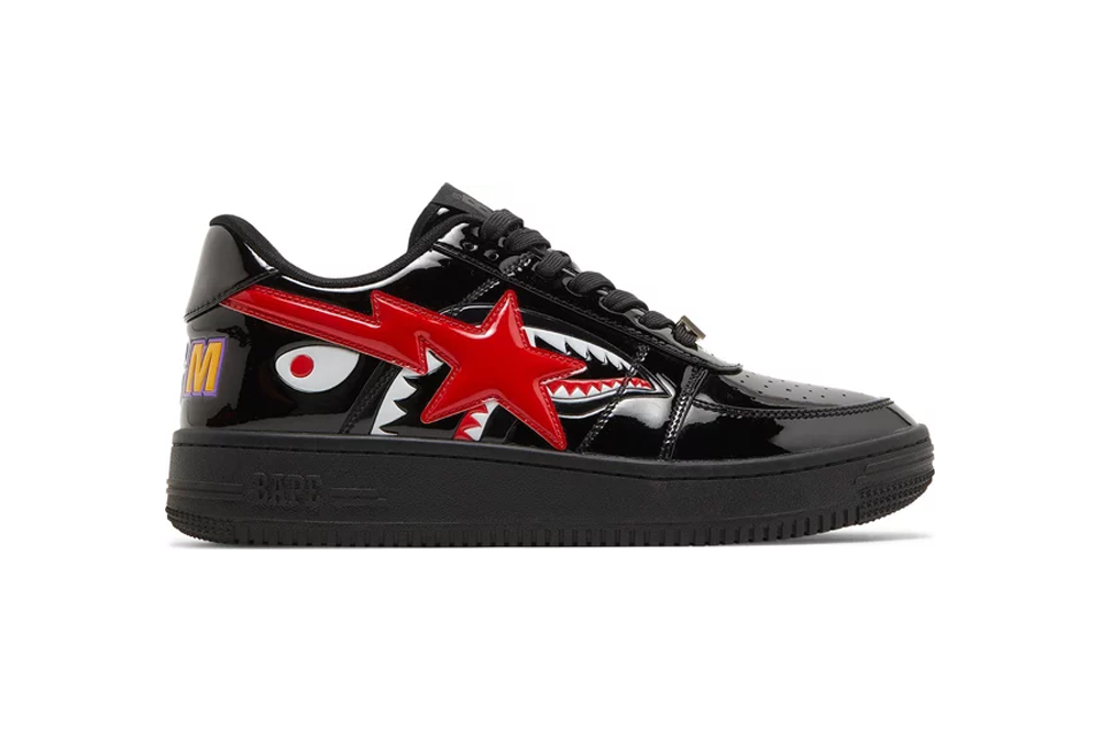 bapesta low m1 ‘shark F**e-black red’ replica