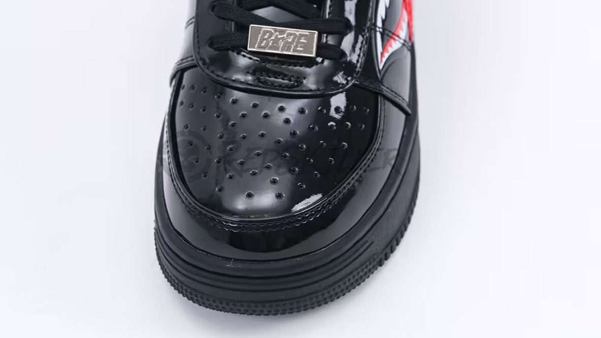 bapesta low m1 ‘shark F**e-black red’ replica