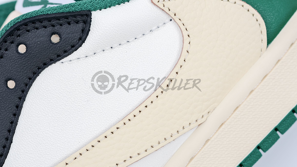 travis scott x air jordan 1 low custom green replica