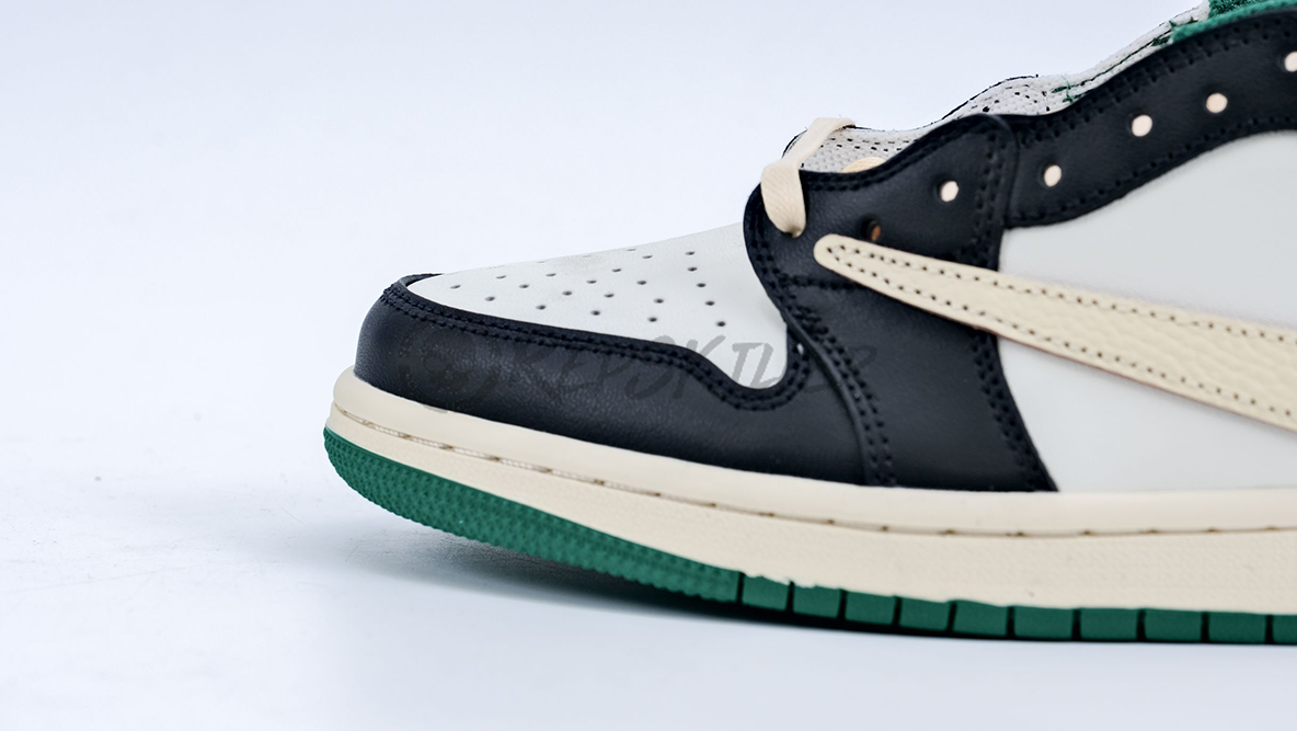 travis scott x air jordan 1 low custom green replica
