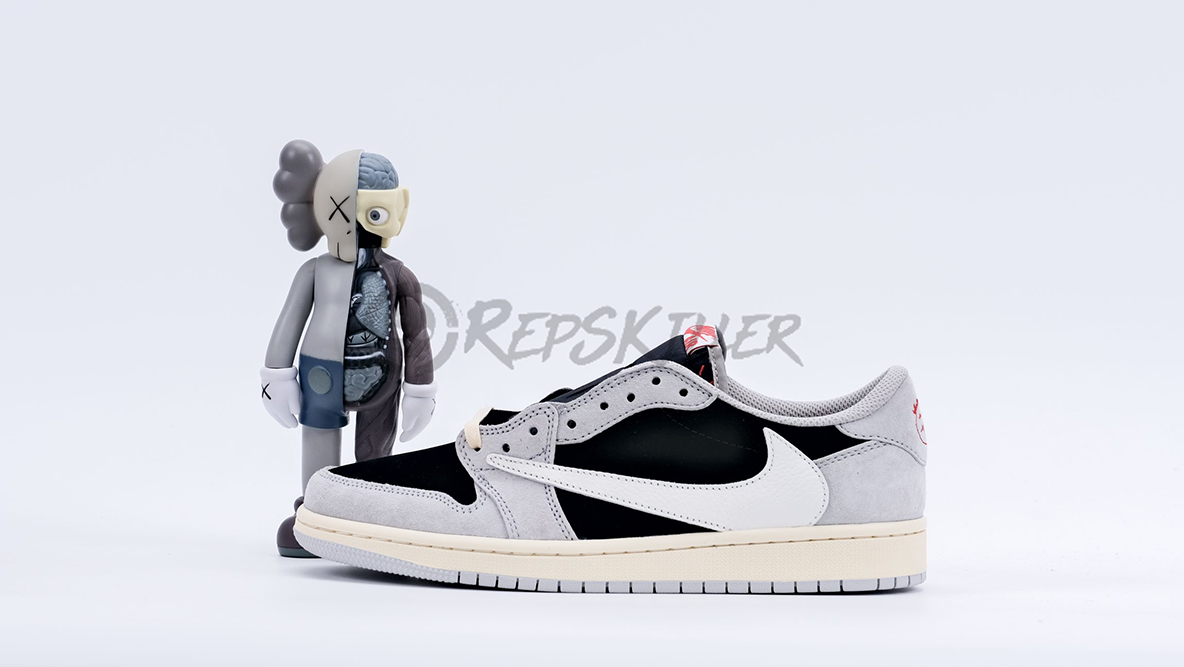 travis scott x air jordan 1 low custom grey replica