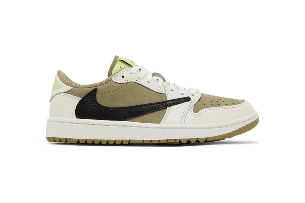 travis scott x air jordan 1 low golf ‘neutral olive’ replica