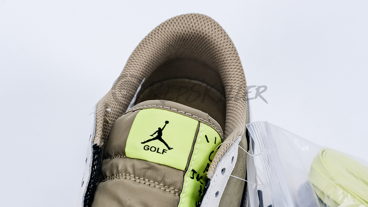 travis scott x air jordan 1 low golf ‘neutral olive’ replica
