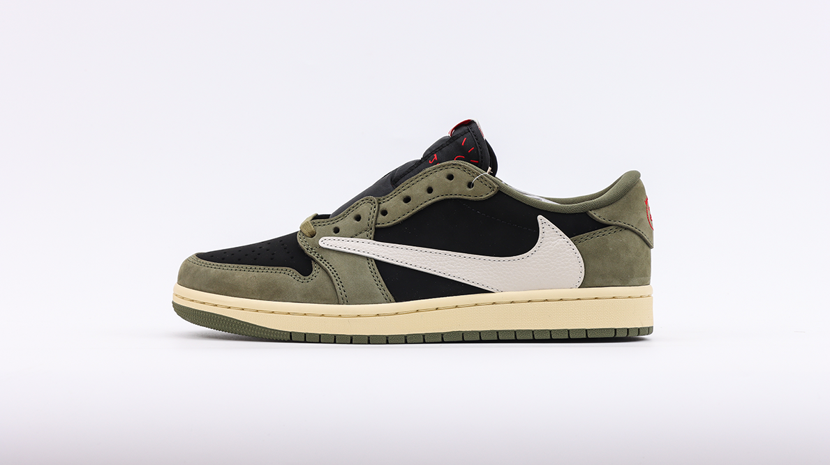travis scott x air jordan 1 low og sp ‘black olive’ replica