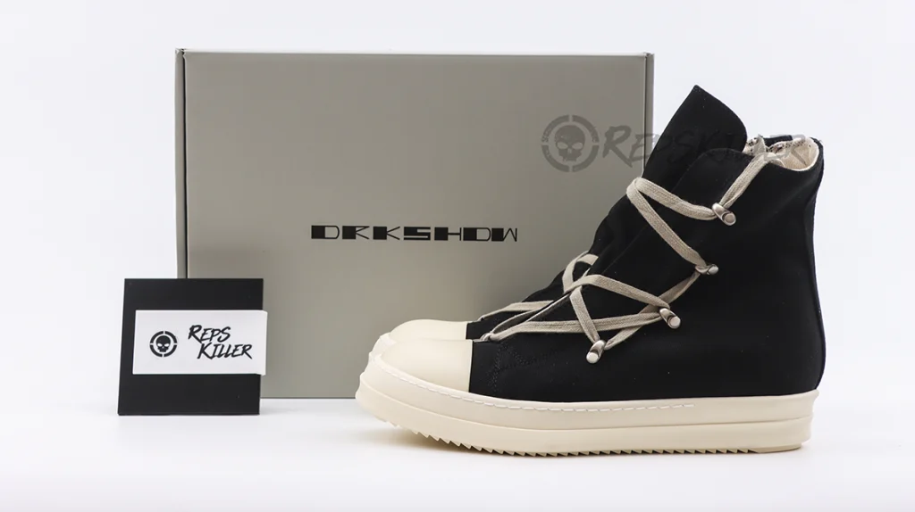 rick owens wmns drkshdw strobe cotton denim hexa high “black milk”replica