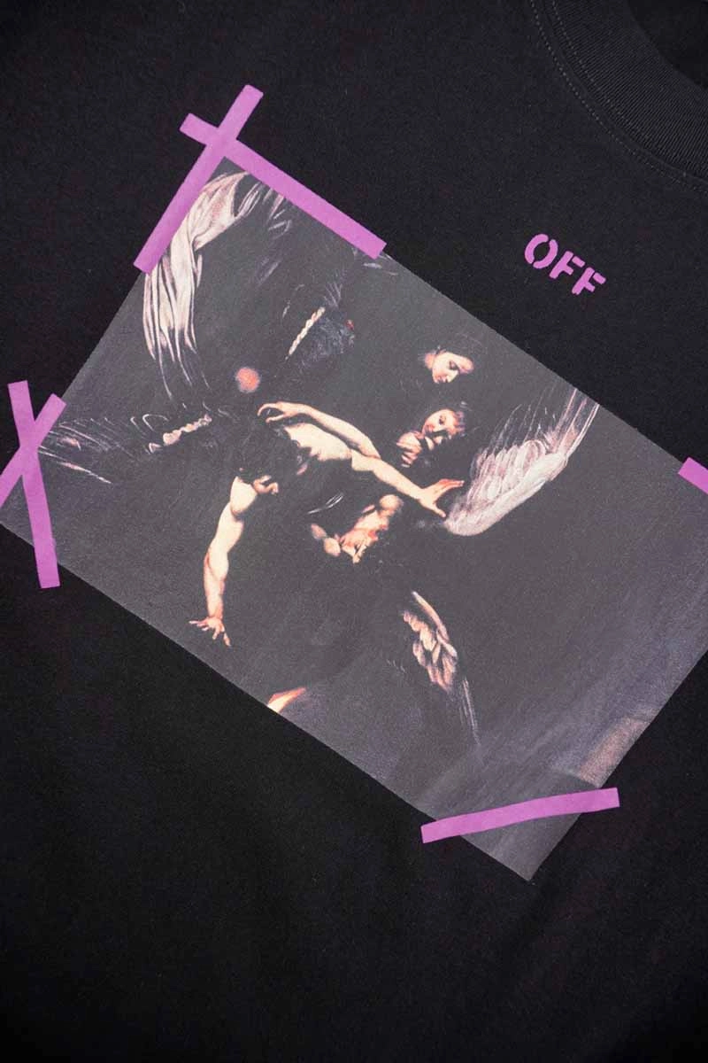 off-white angel purple arrow print t-shirt