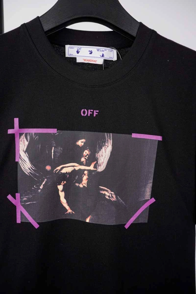 off-white angel purple arrow print t-shirt