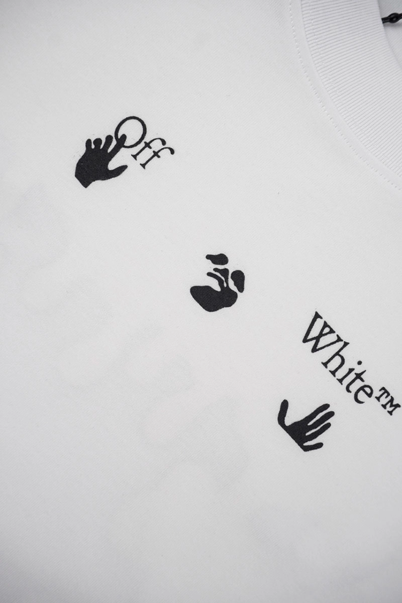 off-white blue arrow printed t-shirt