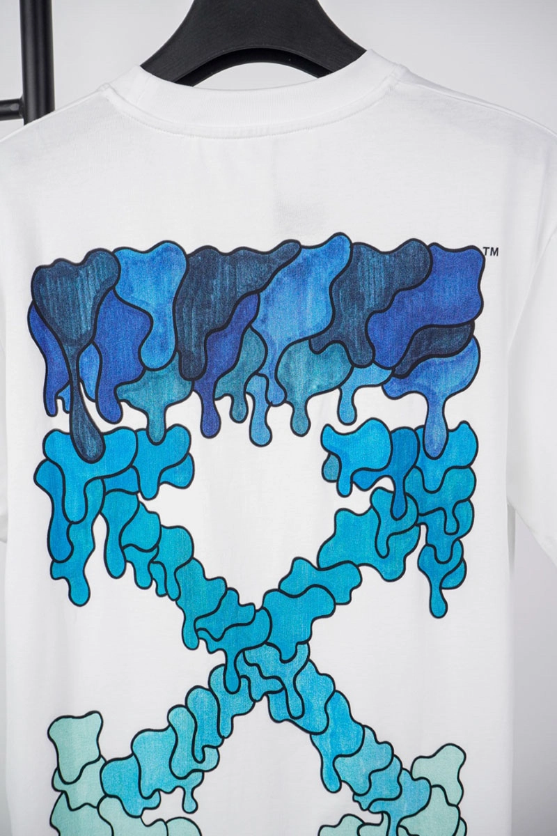 off-white blue arrow printed t-shirt