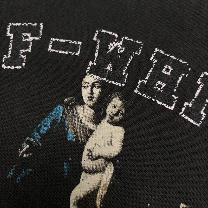 off-white caravaggio mary faded print t-shirt