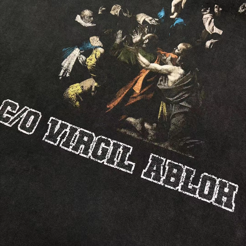 off-white caravaggio mary faded print t-shirt