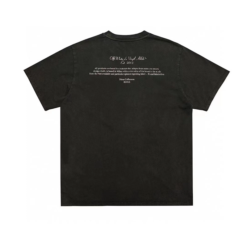 off-white caravaggio mary faded print t-shirt