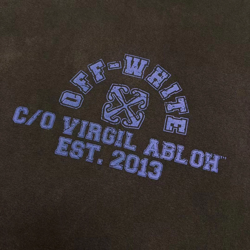 off-white crackled logo-print t-shirt
