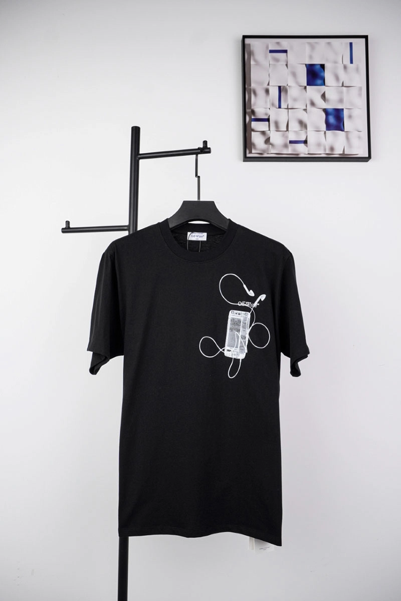 off-white digital headphones arrow print t-shirt