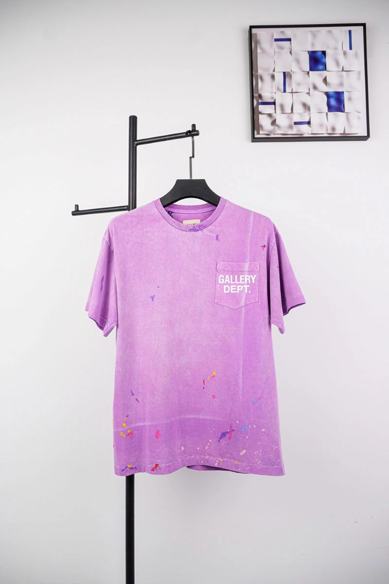 gallery dept pocket letter splash print t-shirt